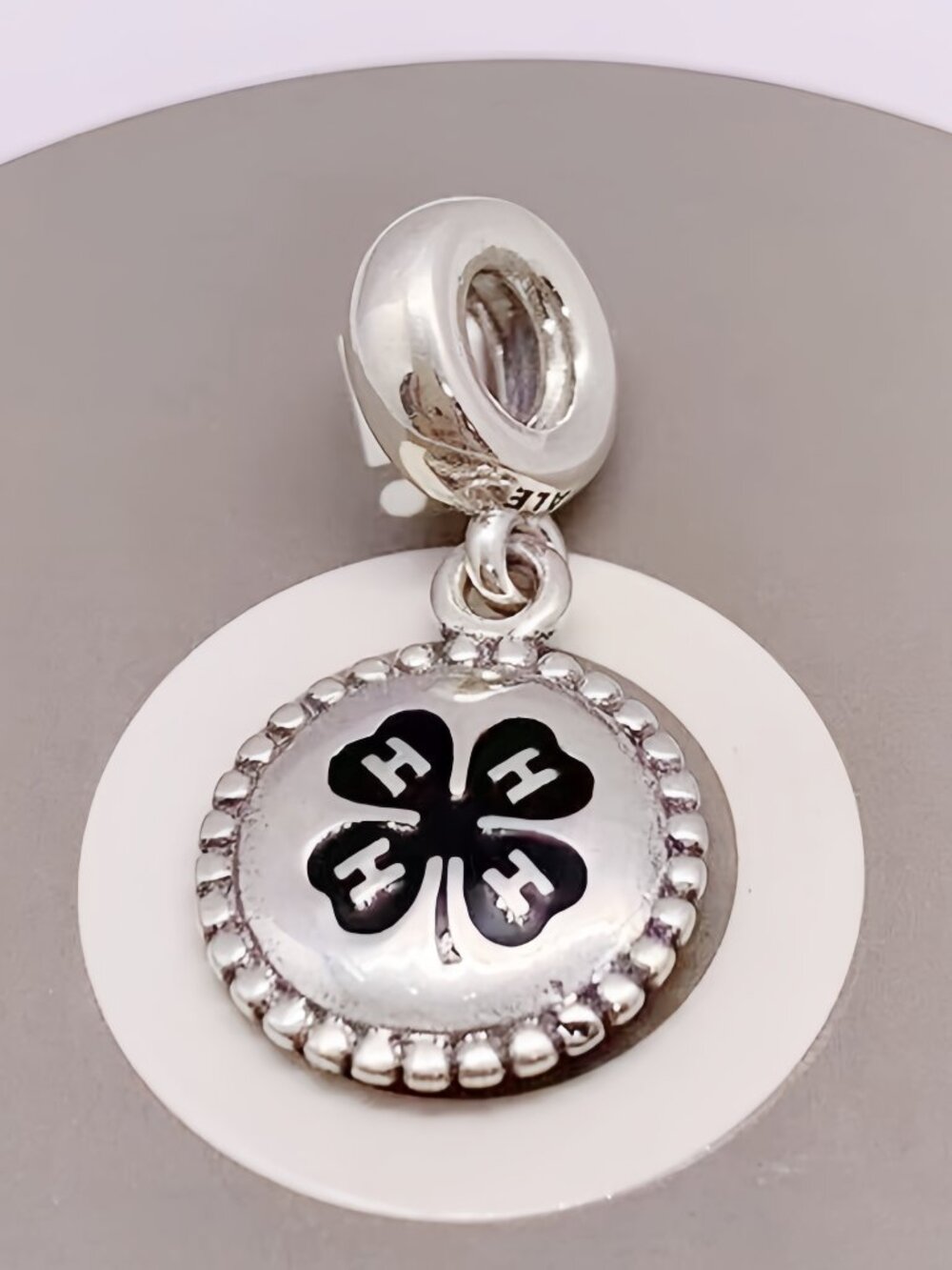 Pandora 4-H Logos Silver Dangle Charm